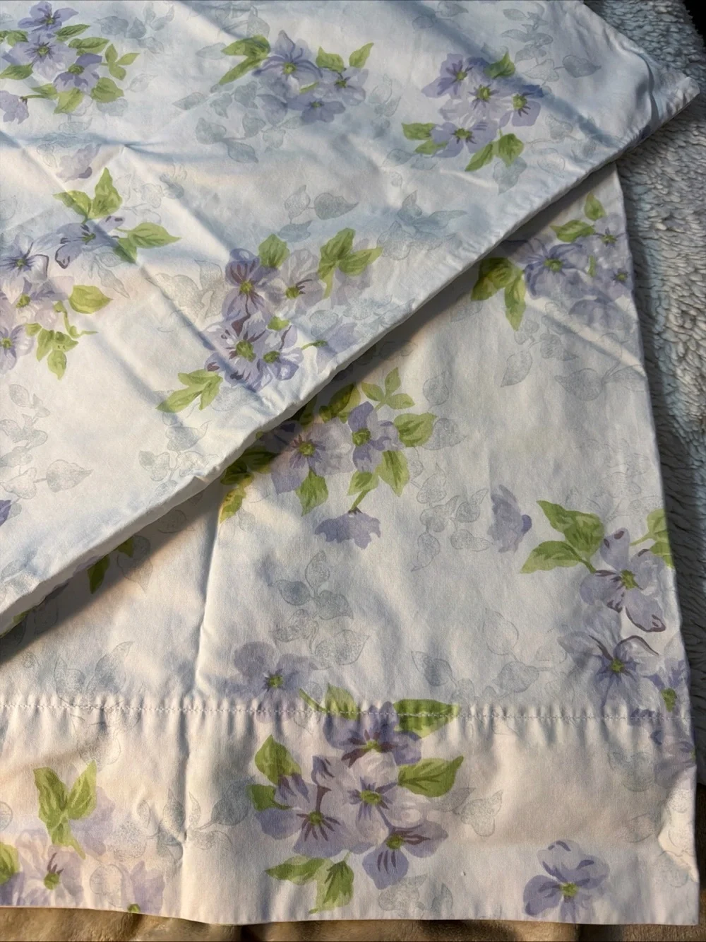 Floral Lavender and Green Home watercolor Pillowcase - Martha Stewart everyday